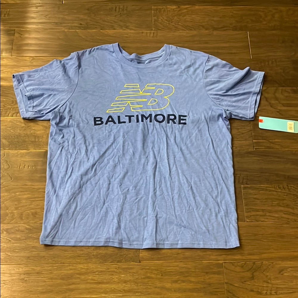 New Balance Baltimore Maryland BMore T Shirt blue new Mens Size XXL